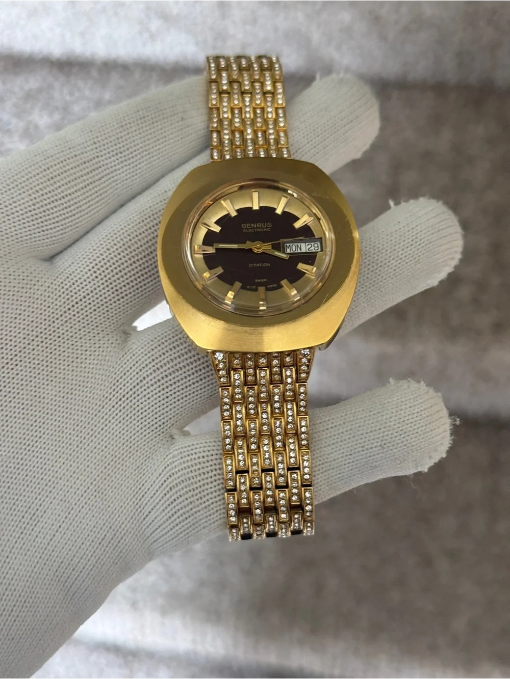 BENRUS Men's Vintage SWISS Watch Electronic 